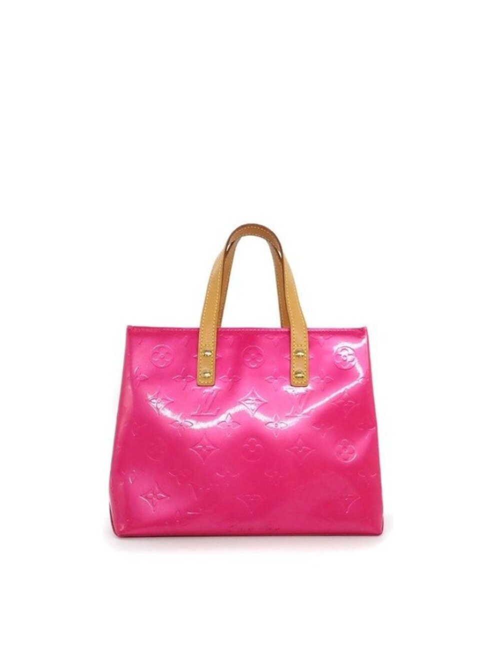 Louis Vuitton Tote Bag Reade PM Fuchsia Pink Monogram Vernis Gold